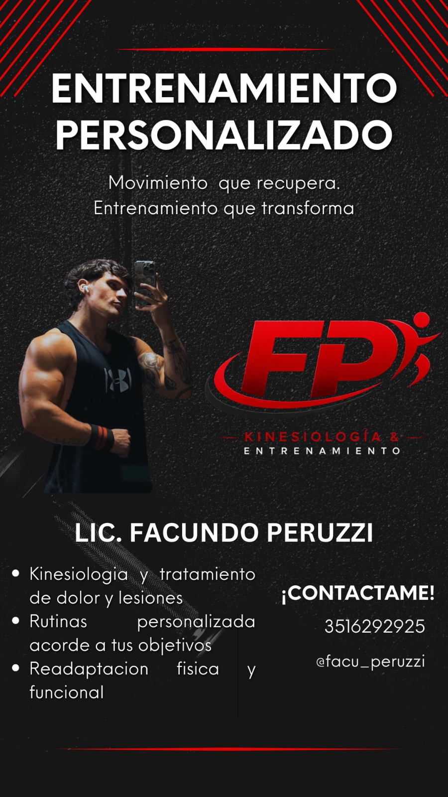 Lic. Facundo Peruzzi Kinesiologo y Personal Trainer