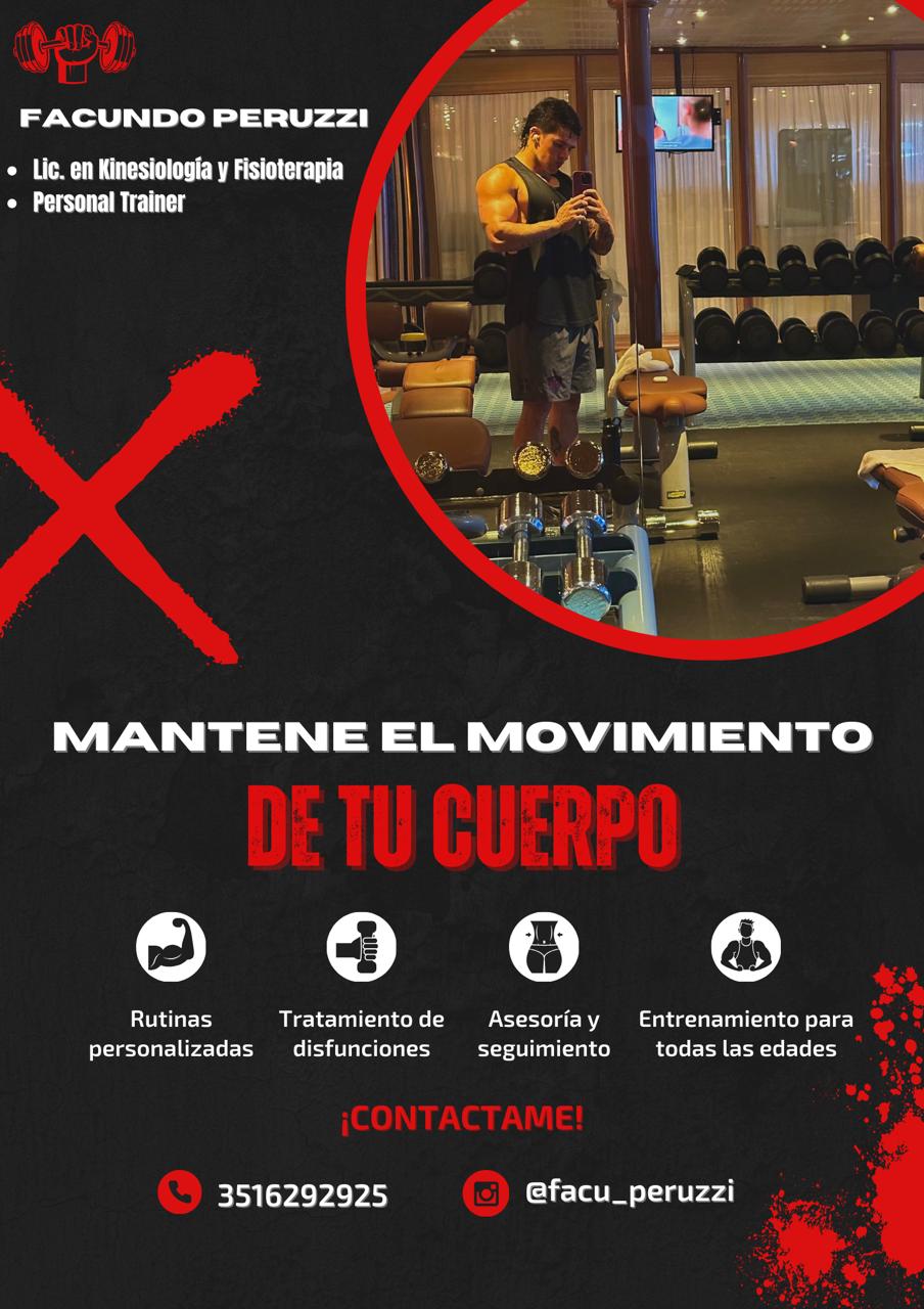 Lic. Facundo Peruzzi Kinesiología y Personal Training Córdoba